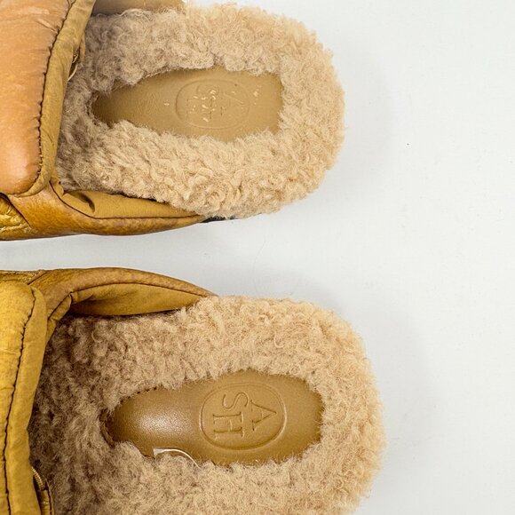 ASH Gong Faux Fur Puff Lined Loafer Mule Shoe Slippers Size 7 | 37 - Picture 6 of 9